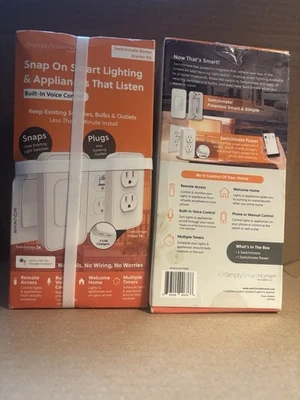 Lote de 2 NUEVO Interruptor de luz basculante inteligente instantáneo Switchmate Snap-On con toma de corriente Foto 1 de 4