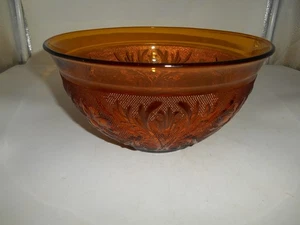 Precioso cuenco para servir vintage con patrón de sándwich dorado de 9" Anchor Hocking Desert - Imagen 1 de 6