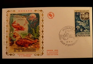 Monaco Premier Day FDC Yvert 805 Exploration, Fish 0,40F 1969 - Picture 1 of 1