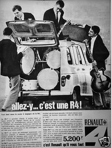 PUBLICITÉ RENAULT TOUT TIENT DANS LA SOUTE À BAGAGES ALLEZ Y C'EST UNE R4 ! - Picture 1 of 1