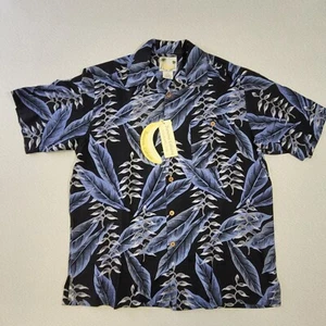 Banana Cabana Mens Large 100% Silk Mens Shirt Floral Short Sleeve Hawaiian NWT - Picture 1 of 10