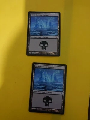 Snow-Covered Swamp  x2  Coldsnap. Basic Snow land . Magic the Gathering Card. - Image 1 of 4