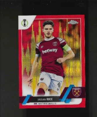 2022-23 Declan Rice Topps Chrome Red & Gold Seismic #41 West Ham United FC - Image 1 of 2