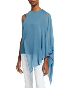 Top asimétrico drapeado Halston Nuevo con etiquetas $325 Ariah talla 6 - Imagen 1 de 5