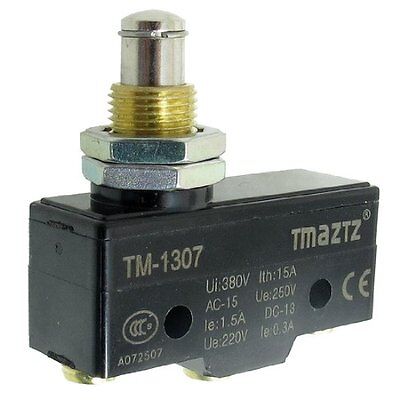TM-1307 Panel Mount Plunger Actuator Momentary Micro Limit Switch Free Shipping • 9.16$