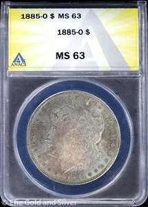 1885-O $1 Morgan Silver Dollar ANACS MS 63 | Uncirculated UNC - Picture 1 of 4