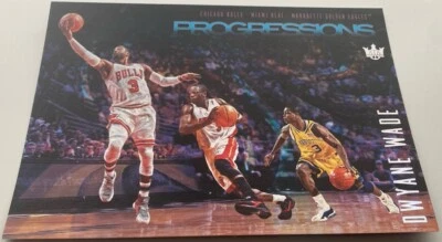 2017-18 PANINI COURT KINGS PROGRESSIONS #3 DWAYNE WADE OVERSIZED 5x7 CAIXA TOPPER - Imagem 1 de 2