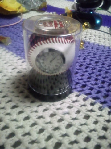VINTAGE  FENWAY PARK BOSTON RED SOX SOUVENIR BASEBALL BALL & CASE & CLOCK Cover
