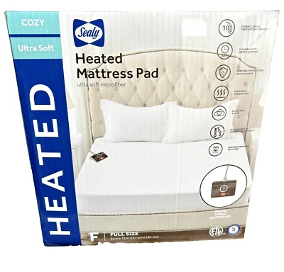 Almohadilla de colchón térmica Sealy tamaño completo ultra suave microfibra calentador de cama eléctrico Foto 1 de 2
