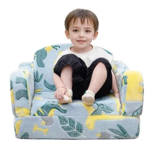 Airpanda Comfy Toddler Couch and Chair for Kids with Blanket 2-in-1 Soft Plus... - Picture 1 of 4