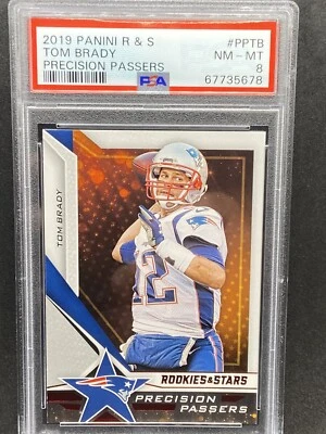 TOM BRADY 2019 PANINI ROOKIES & STARS PRECISION PASSERS # PPTB PSA 8 - Image 1 of 2