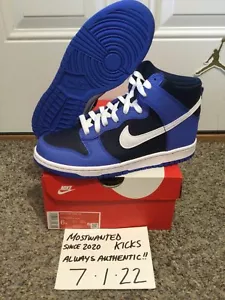 DS 2022 Nike Dunk High Obsidian White Sz 6Y Grade School - Picture 1 of 10