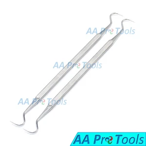 2 Dental Pick Double Ended Anterior Towner Dentist Tooth Hygiene Oral Care Tools - Picture 1 of 3