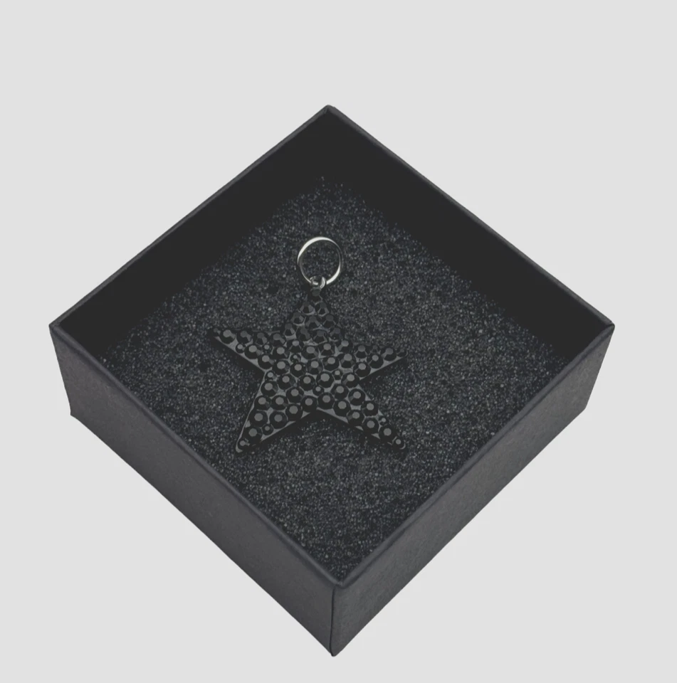 Collar colgante Coach Pave Star negro cristales de Swarovski hace un gran regalo Foto 1 de 3