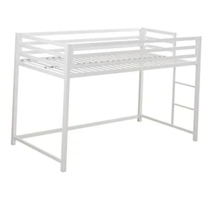 Miles Metal Junior Loft Bed Twin White Junior Loft Bed - Picture 1 of 8