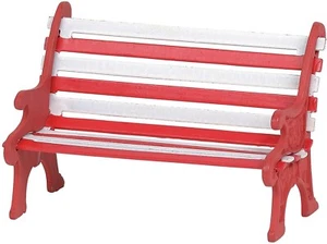 Department 56 Holiday Bench #6003190 Holiday Red and White (FREE SHIPPING) - Picture 1 of 2