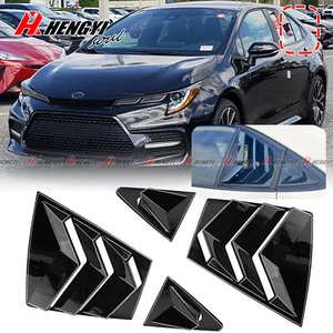 For Toyota Corolla 2020-2023 Side Window Louver Shutter Cover Trim Gloss Black - Bild 1 von 7