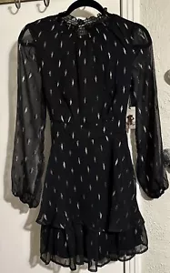 Juniors Ladies Sincerely Jules Black And Gold Dress Party Holiday Size Medium - Picture 1 of 5