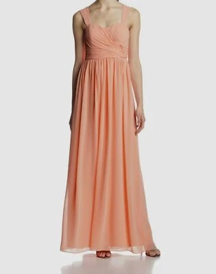 $466 Vestido Donna Morgan Mujer Rosa Plisado Bailey Sin Mangas Novia 14 Foto 1 de 2