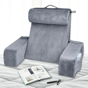 Reading Pillow for Sitting in Bed Adult, 19 Inch Backrest Pillow Sitting Back - Picture 1 of 5