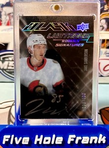 2022-23 Upper Deck SPX Jake Sanderson Black Lustrous Rookies Signatures /199