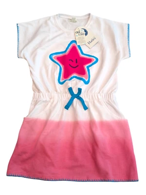 Nuevo con etiquetas Vestido Hatley Rosa Fucsia Ombre Tie Dye Manga Corta Niñas Talla 7 Foto 1 de 4