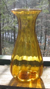 Large amber hand blown vase - Bild 1 von 7