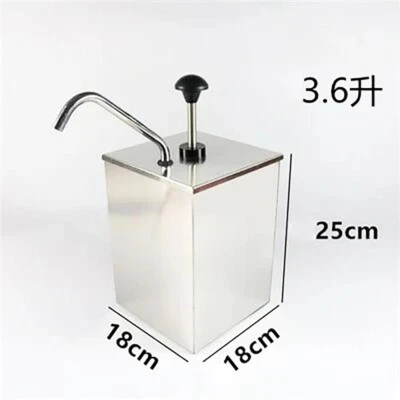 Catering Juice Pressure Jug Squeeze Bottle Stainless Steel Sauce Pump - Image 1 of 4