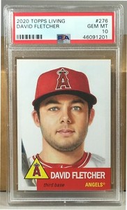 2020 TOPPS LIVING #276 DAVID FLETCHER PSA 10 GEM MINT LOS ANGELES ANGELS