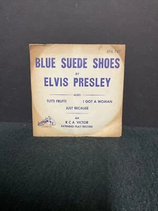 Original Rare Elvis Presley Blue Suede Shoes 45 rpm Sealed Record EPA 747 - Picture 1 of 11