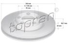 2x TOPRAN 111 288 brake disc for Audi Porsche VW