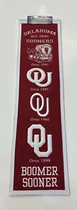 Oklahoma Sooners NCAA Winning Streak Embroidered Heritage Banner! - Picture 1 of 6