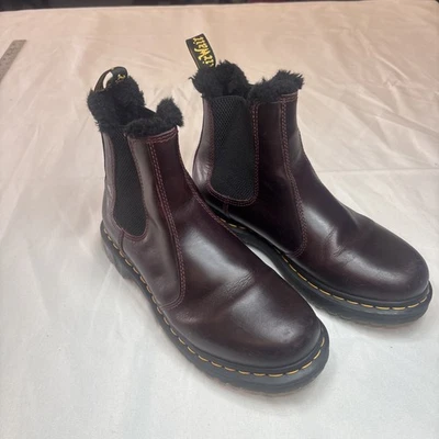 Bota Chelsea Feminina Dr. Martens 2976, Tamanho 9- Marrom Liso - Imagem 1 de 4