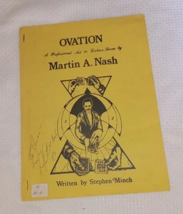 Tarjeta de juego firmada Martin Nash Ovation Minch Magic Ed Marlo Dai Vernon Lorayne - Imagen 1 de 2