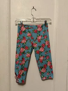 Betsey Johnson for Capezio Kids Floral Leggings Size Medium NEW MSRP $28 - Picture 1 of 10