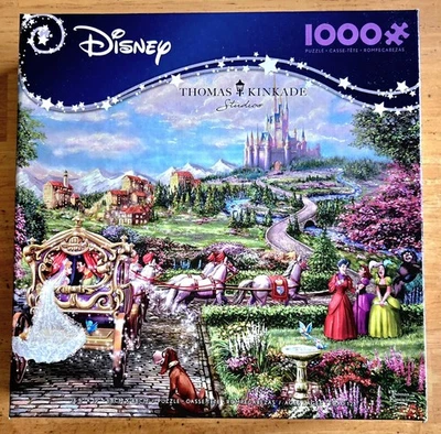 Disney - Thomas Kinkade - Cinderella Happily Ever After 1000 Piece Jigsaw Puzzle - Image 1 of 2