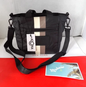 NWT Authentic ALOHA COLLECTION LE VOYAGEUR Black/Brown/Ivory Crossbody Bag - Picture 1 of 14