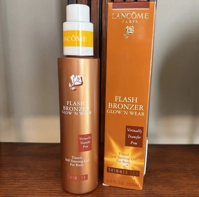 Lancome Flash Bronceador Glow 'N Wear Gel Corporal Bronceador Brillo 5 fl. OZ NUEVO EN CAJA Foto 1 de 4