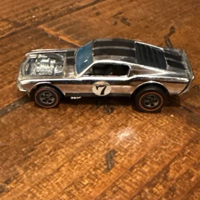 Hot Wheels Vintage Redline Mustang Boss Hoss Cromo Club Car Mattel 1969 Foto 1 de 4