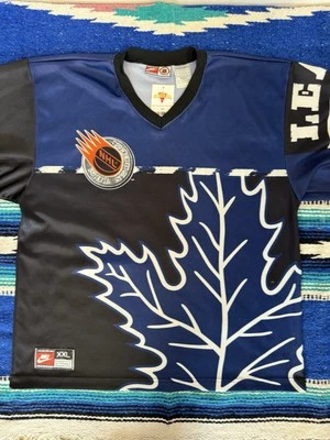 Vintage Nike Toronto Maple Leafs Jersey Mens 2XL Blue NHL Big Graphic USA - Image 1 of 4