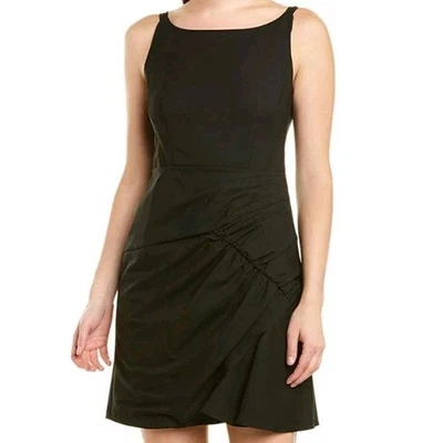 Винтажный Nanette Lepore размер 12 $398 черный собранный мини-платье дизайнер LBD - Изображение 1 из 4