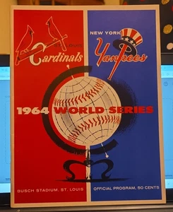 Programma World Series 1964 Busch St Louis Cardinals New York Yankees - Mantello - Foto 1 di 5