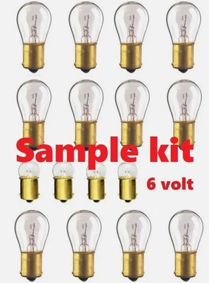Light Bulb lot  for Henry J 1951-1953 - VTG 6 volt light bulb kit Foto 1 de 3
