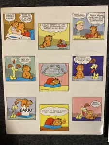 Vintage Garfield Stickerbogen Sammelalbum Planer Basteln Aufkleber - Bild 1 von 4