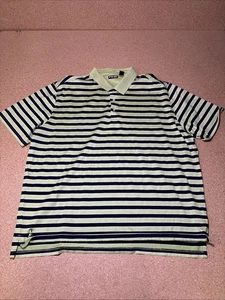 Ping Camicia Uomo XXL Verde Blu Righe Outdoor Polo Golf Casual H3 - Foto 1 di 7
