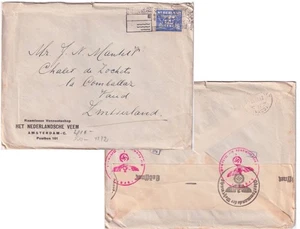 WW2 German Censorship on Dutch Commercial Cover to Vaud Switzerland - Picture 1 of 4