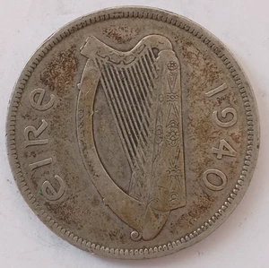1940 Eire Ireland/Irish Silver Half Crown. 75% Silver 2/6 Coin. 51 - Picture 1 of 2