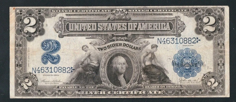 BEAUTIFUL RARE TAHEE/BURKE 1899 $ 2 MINI PORTHOLE. NO TEARS  - Image 1 of 2