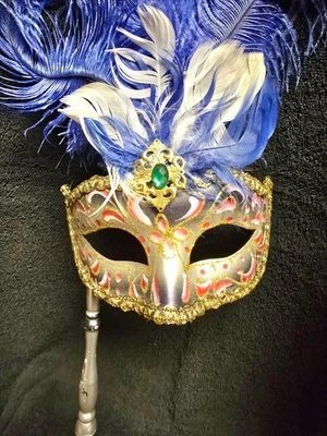 Hand-Held Mardi Gras Eye Mask - Image 1 of 4