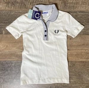 Polo tennis Fred Perry sportswear vintage anni 70 80 nuova + etichette donna taglia 10 - Foto 1 di 12